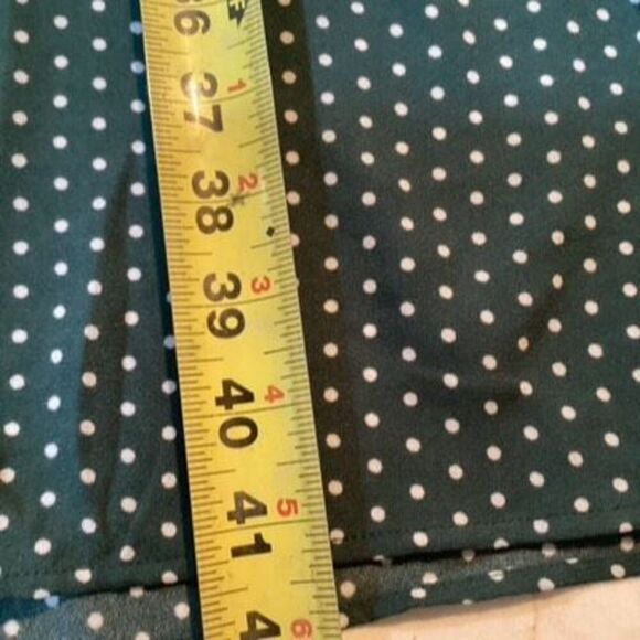 NEW Draper James RSVP Green Polka Dot Dress Sz 1X Cinched Waist - Picture 8 of 9